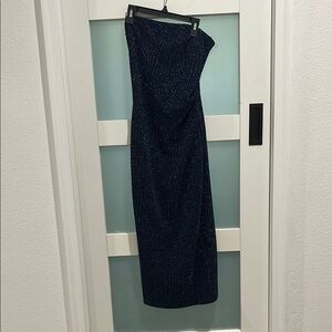 Trixxi Blue Strapless Gown